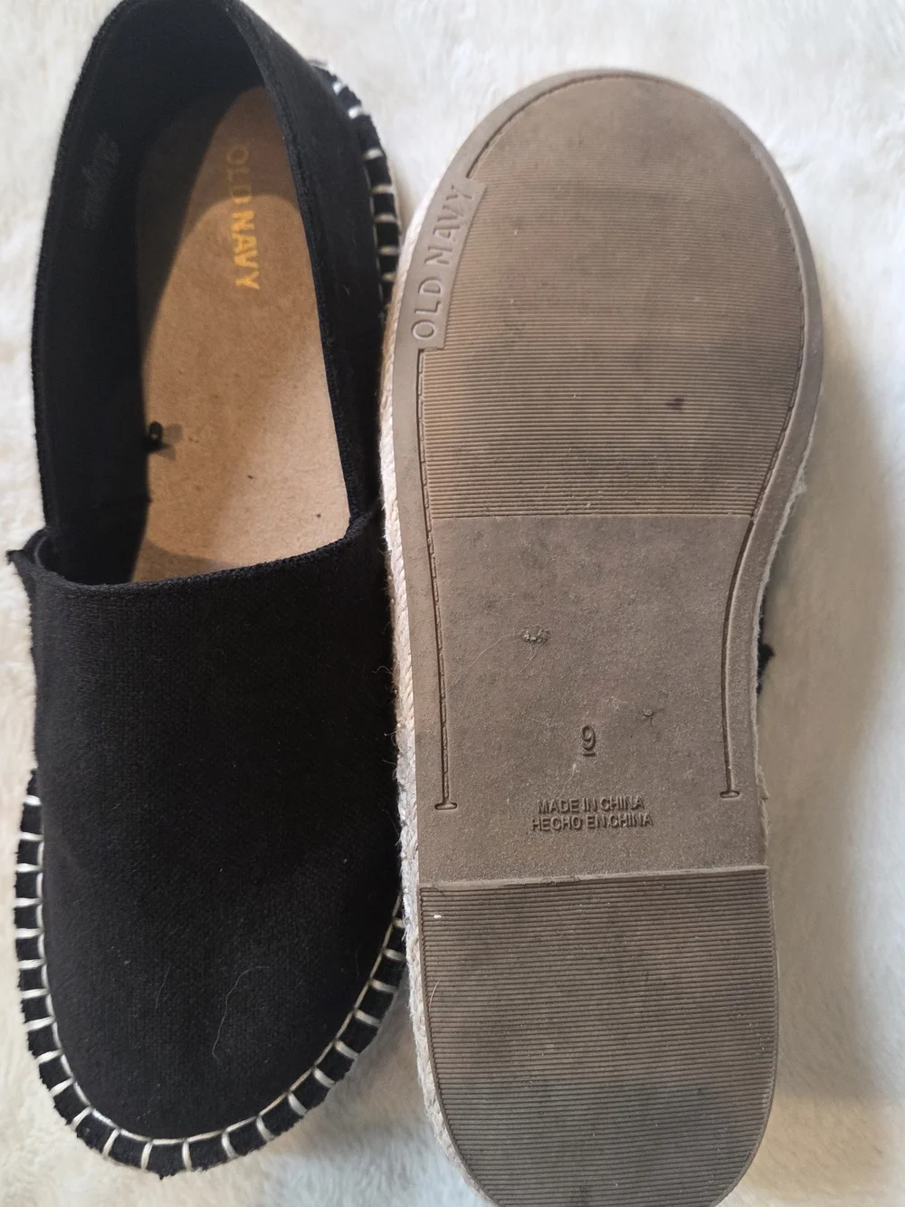 Old Navy Black Women's Espadrille Slip-On
